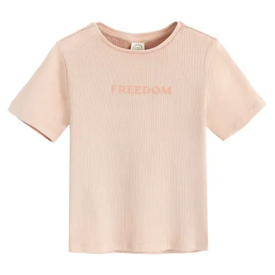 Cool Club, Tricou pentru fete, din tricot striat, portocaliu