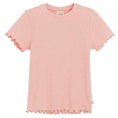 Cool Club, Tricou pentru fete, din tricot striat, portocaliu