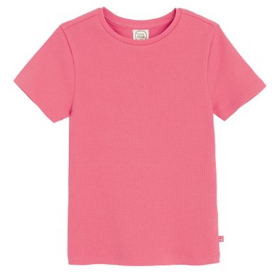 Cool Club, Tricou pentru fete, din tricot striat, roz