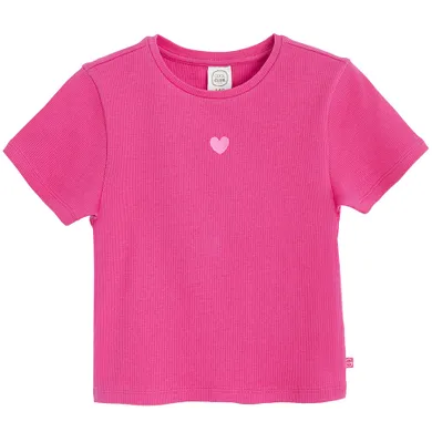 Cool Club, Tricou pentru fete, din tricot striat, roz