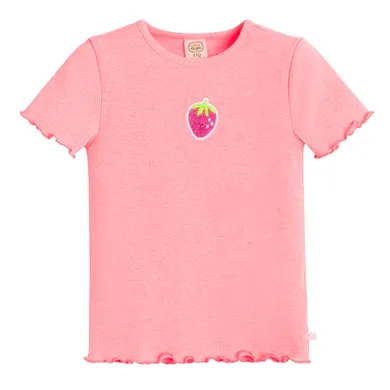 Cool Club, Tricou pentru fete, din tricot striat, roz