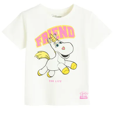 Cool Club, Tricou pentru fete, ecru, imprimeu Toy Story