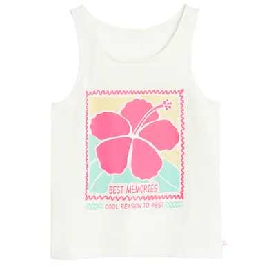 Cool Club, Tricou pentru fete fara maneci, alb