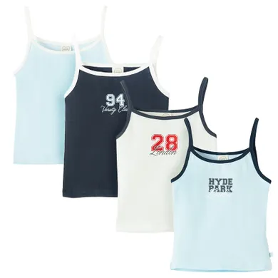 Cool Club, Tricou pentru fete fara maneci, mix, set, 4 buc.