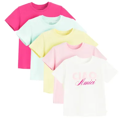 Cool Club, Tricou pentru fete, mix, set, 5 buc.