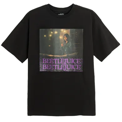 Cool Club, Tricou pentru fete, negru, imprimeu Beetlejuice