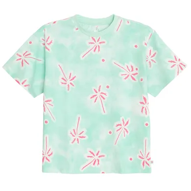 Cool Club, Tricou pentru fete, oversize, albastru