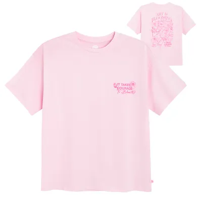 Cool Club, Tricou pentru fete, oversize, roz