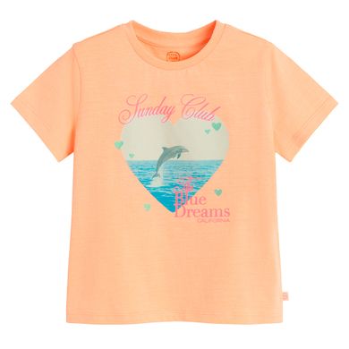 Cool Club, Tricou pentru fete, portocaliu fluo