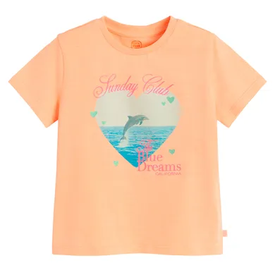 Cool Club, Tricou pentru fete, portocaliu fluo