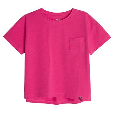 Cool Club, Tricou pentru fete, roz, cu buzunar