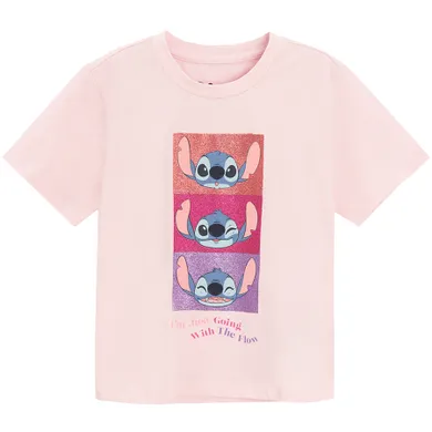 Cool Club, Tricou pentru fete, roz, imprimeu Lilo si Stitch