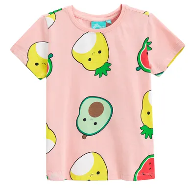 Cool Club, Tricou pentru fete, roz, imprimeu Squishmallows