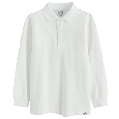 Cool Club, Tricou polo cu maneca lunga pentru baieti, alb
