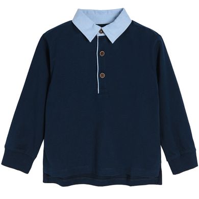 Cool Club, Tricou polo cu maneca lunga pentru baieti, culoare bleumarin