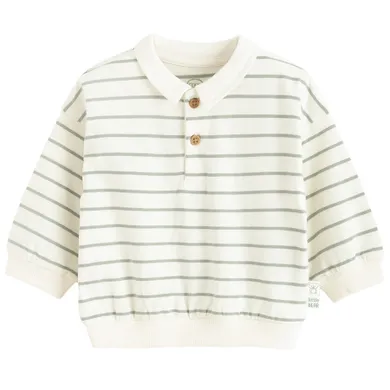 Cool Club, Tricou polo cu maneca lunga pentru baieti, ecru