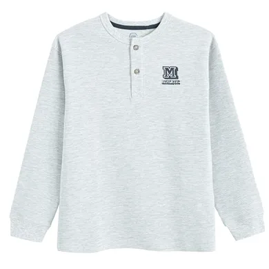 Cool Club, Tricou polo cu maneca lunga pentru baieti, gri