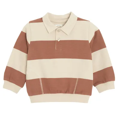 Cool Club, Tricou polo cu maneca lunga pentru baieti, maro