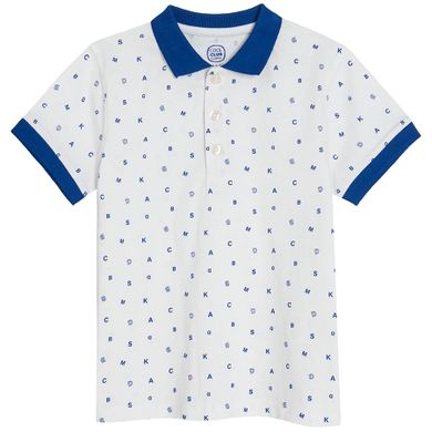 Cool Club, Tricou polo cu maneca scurta pentru baieti, alb