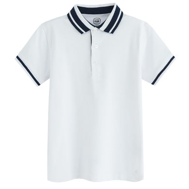 Cool Club, Tricou polo cu maneca scurta pentru baieti, alb