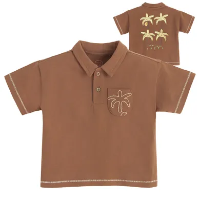 Cool Club, Tricou polo cu maneca scurta pentru baieti, maro