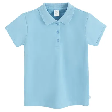 Cool Club, Tricou polo cu maneca scurta pentru fete, albastru