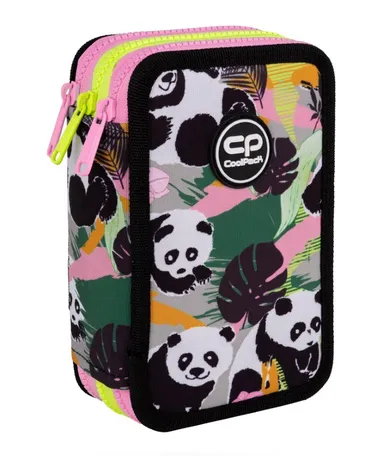 CoolPack, Jumper 3, penar cu 3 compartimente, cu rechizite scolare, Panda Gang