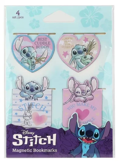 Coolpack, Lilo si Stitch, semn de carte magnetic, modelul 1, 4 buc.