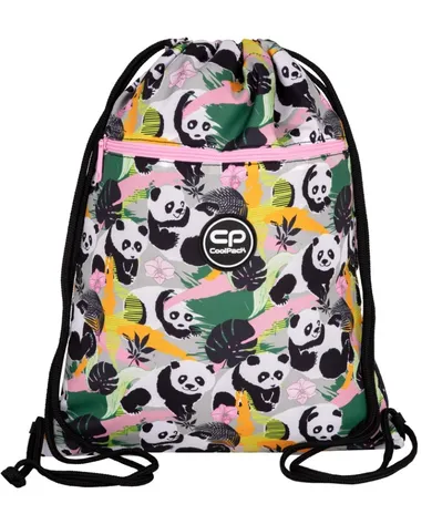 Coolpack, Vert, rucsac cu snur, 42-32 cm, Panda Gang