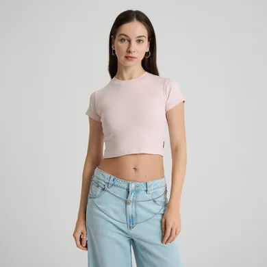 Crop top reiat cu adaos de modal NOWEAR