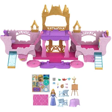 Disney Princess, Castel 2in1, set de joaca cu figurine si accesorii