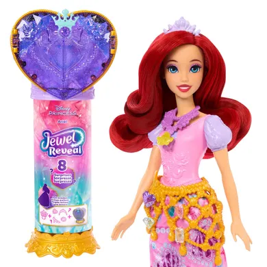 Disney Princess, Jewel Reveal, papusa printesa Ariel cu accesorii