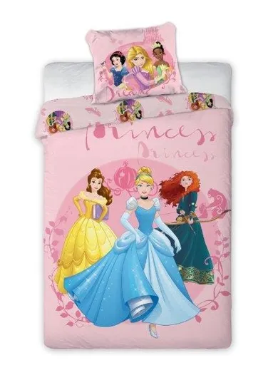 Disney Princess, set lenjerie de pat single, 140-200 cm