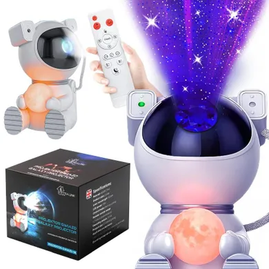 Extralink Home, Proiector de stele cu luna, Lampa de noptiera, pentru copii, Astronaut