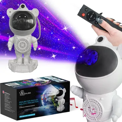 Extralink Home, Proiector Star cu difuzor, lampa de noptiera, Bluetooth, pentru copii, Astronaut