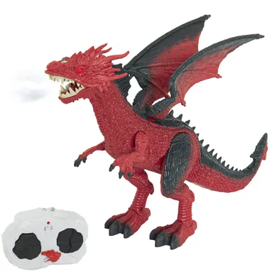 Fire Dragon, Dragon, figurina interactiva cu telecomanda si aburi, rosu