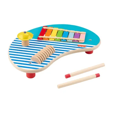 Fisher-Price, masa muzicala, jucarie din lemn