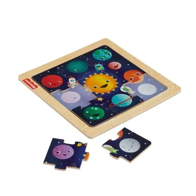 Fisher-Price, puzzle din lemn, cosmos, 10 piese