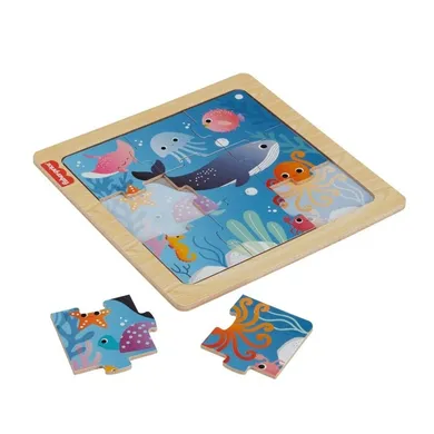 Fisher-Price, puzzle din lemn, ocean, 10 piese