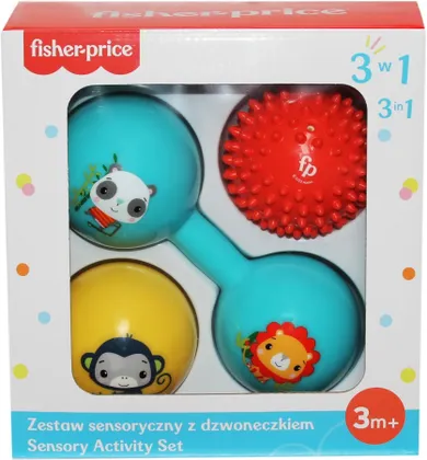 Fisher-Price, set senzorial cu clopotel 3 in 1