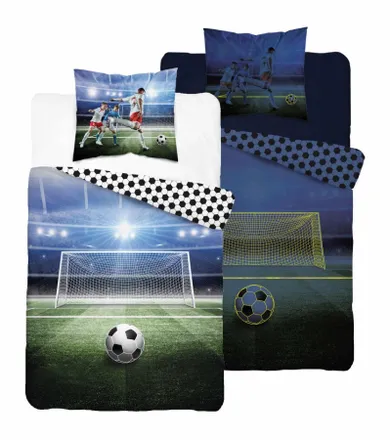 Football, set lenjerie de pat single, fluo, 140-200 cm