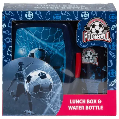 Fotbal, cutie pentru pranz + sticla de apa, set, 330 ml