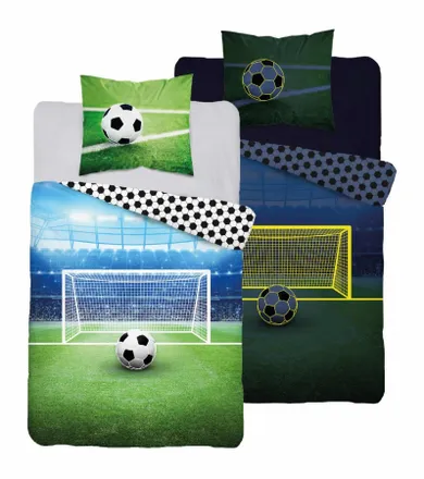 Fotball, set lenjerie de pat single, fluo, 140-200 cm