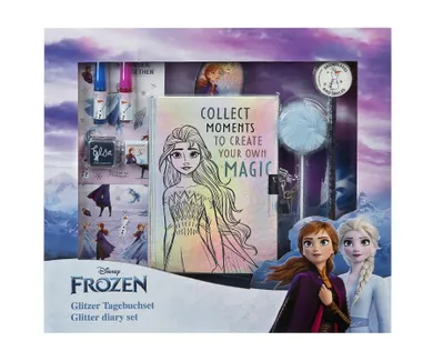 Frozen, jurnal cu sclipici si accesorii