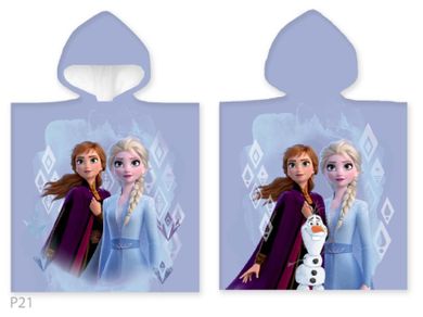 Frozen, prosop tip poncho cu gluga, 50-110 cm