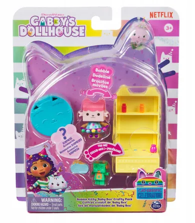 Gabby's Dollhouse, Bobble Kitty Baby Box, figurina cu accesorii