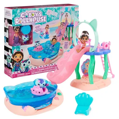 Gabby's Dollhouse, Gabby Girl's Purr-ific Pool, set de joaca cu figurine