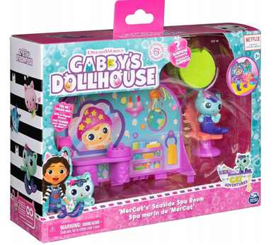 Gabby's Dollhouse, Seaside Spa Room, set de joaca cu figurina