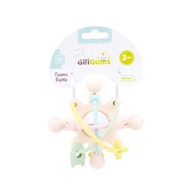 GiliGums, Cosmos, jucarie dentitie, zornaitoare din silicon, pastel