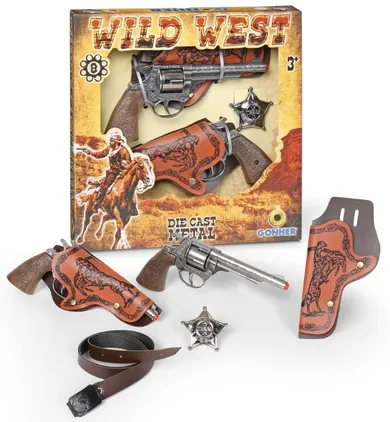 Gonher, Set de cowboy - 2 revolvere + insigna